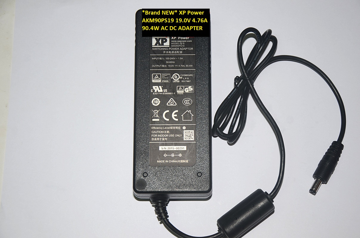*Brand NEW* XP Power 90.4W AKM90PS19 19.0V 4.76A AC DC ADAPTER - Click Image to Close